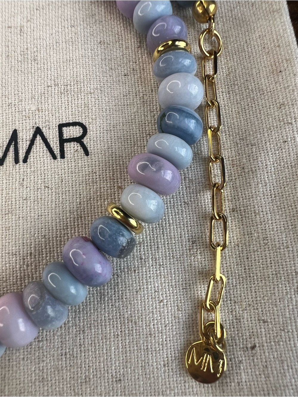 Mayamar NEW Purple Opal Beaded Baroque Pearl Necklace NWOT - Picture 3 of 9